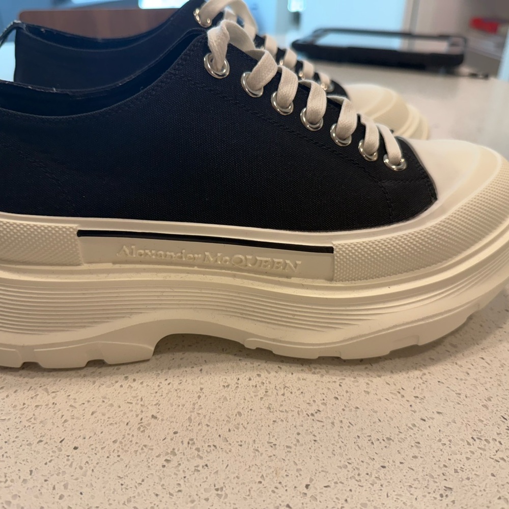 Alexander McQueen Monochrome Canvas Sneakers